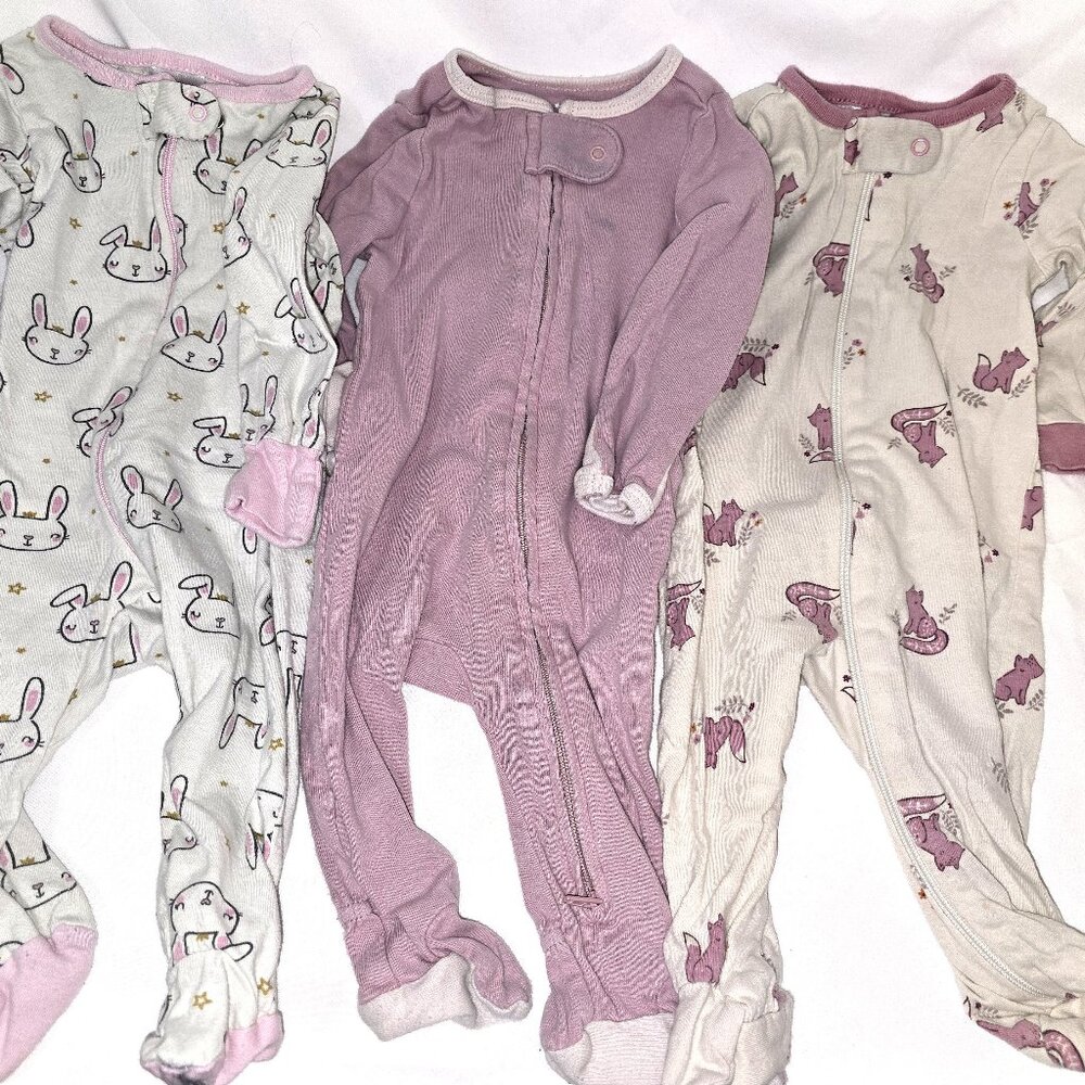3 one piece outfits for baby, Size 0-3M, 2 Gerber, one Cloud Island